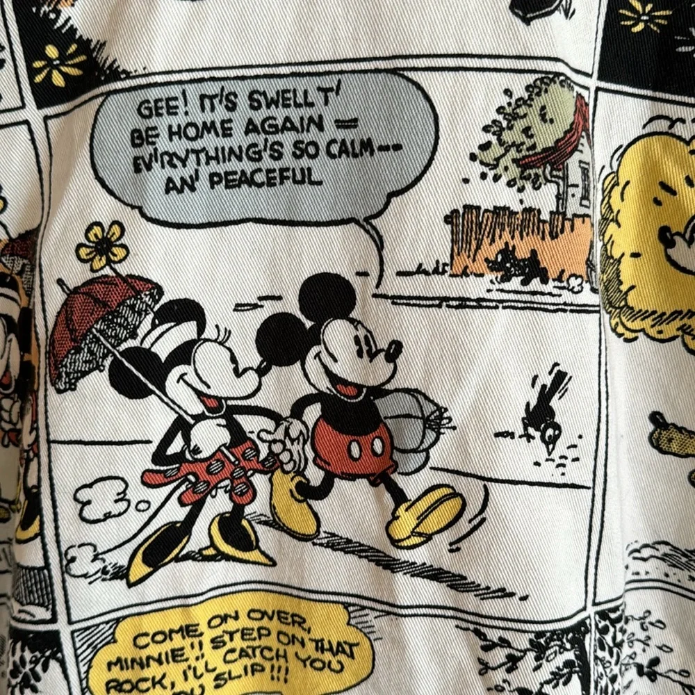 NWT RARE Disney Parks 2022 Mickey and‎ Friends Comic Denim Jacket Adult XXL - Picture 11 of 13